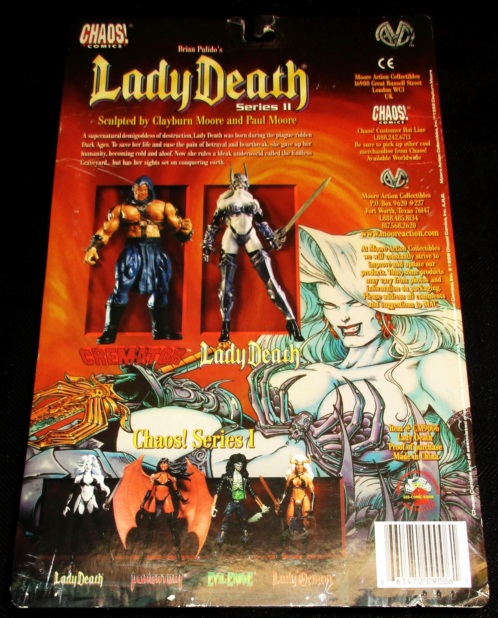Details about   PULIDO Boxed LADY DEATH Series II Action Figure CHAOS Comics CLAYBURN MOORE 