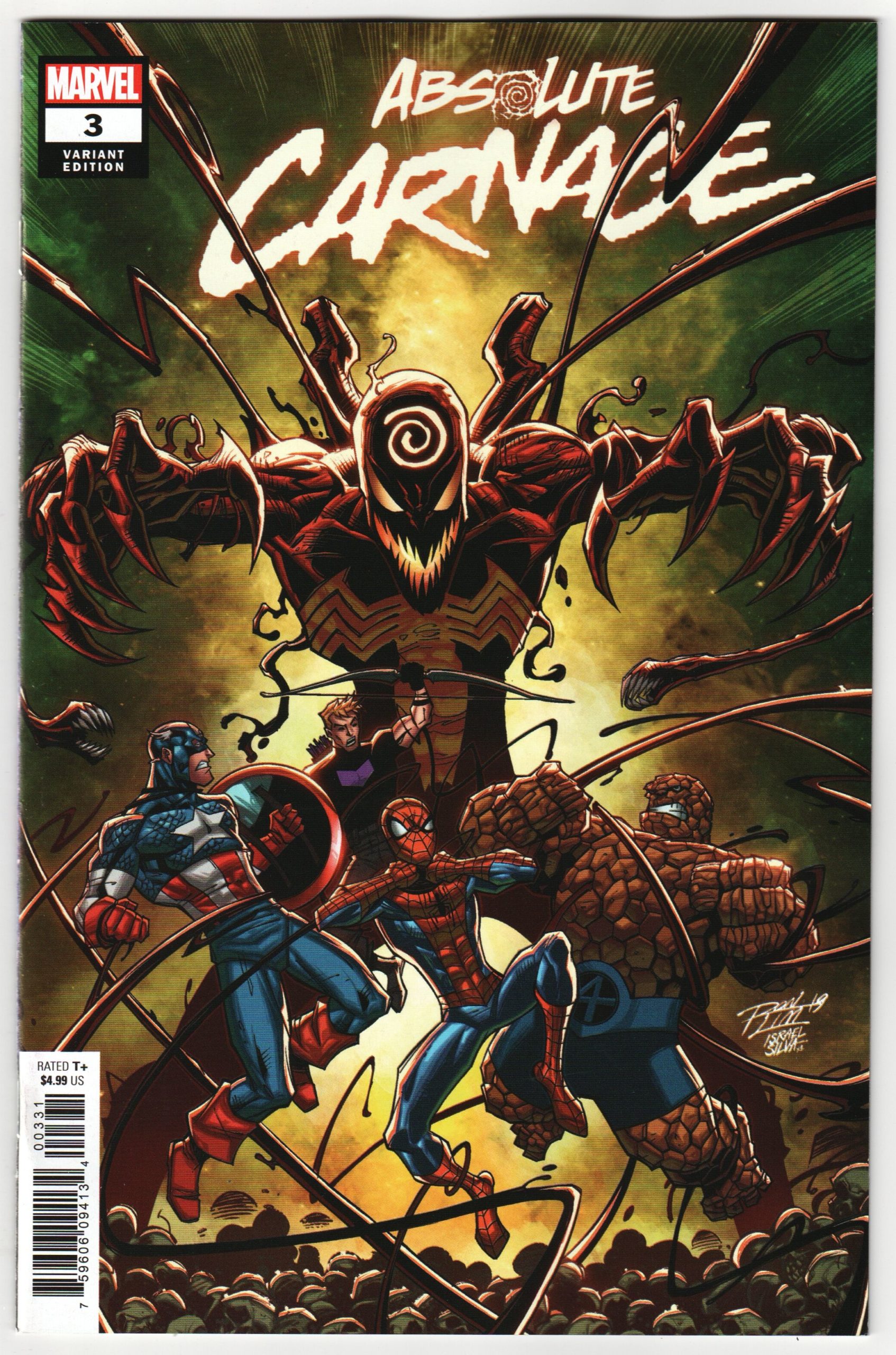 of 4 RON LIM VARIANT NM ABSOLUTE CARNAGE 1