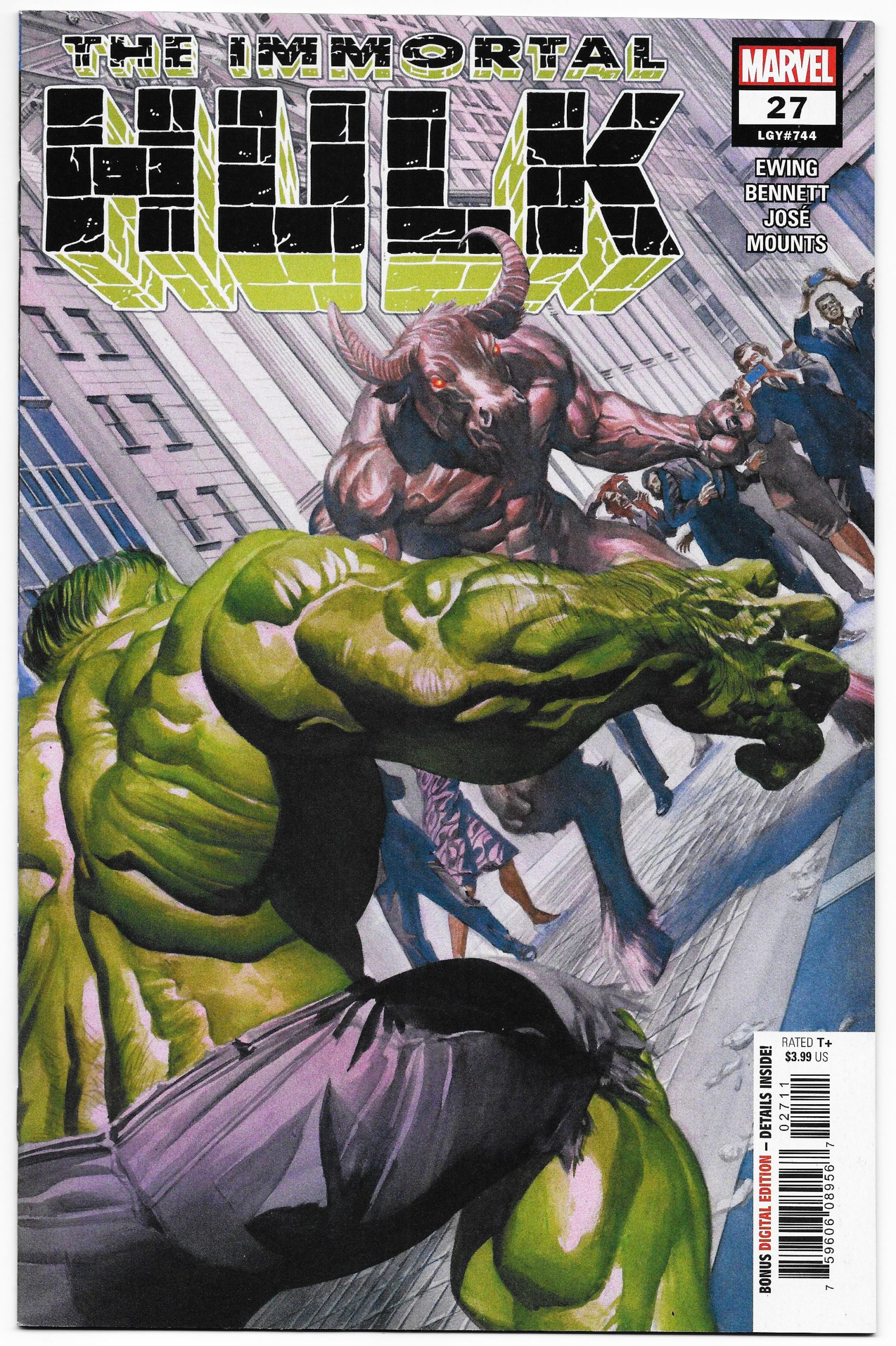 Immortal Hulk #27 A Alex Ross 1st print VF+/NM+ 