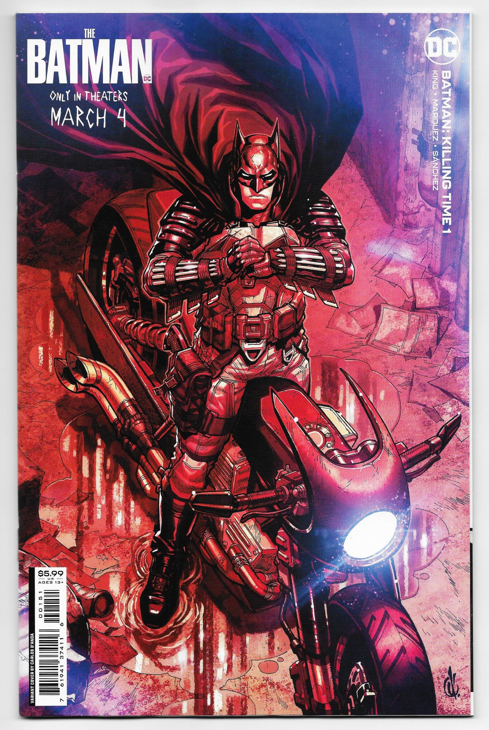 Batman Killing Time #1Select A B C 1:25 1:100 CoversDC Comics NM 2022
